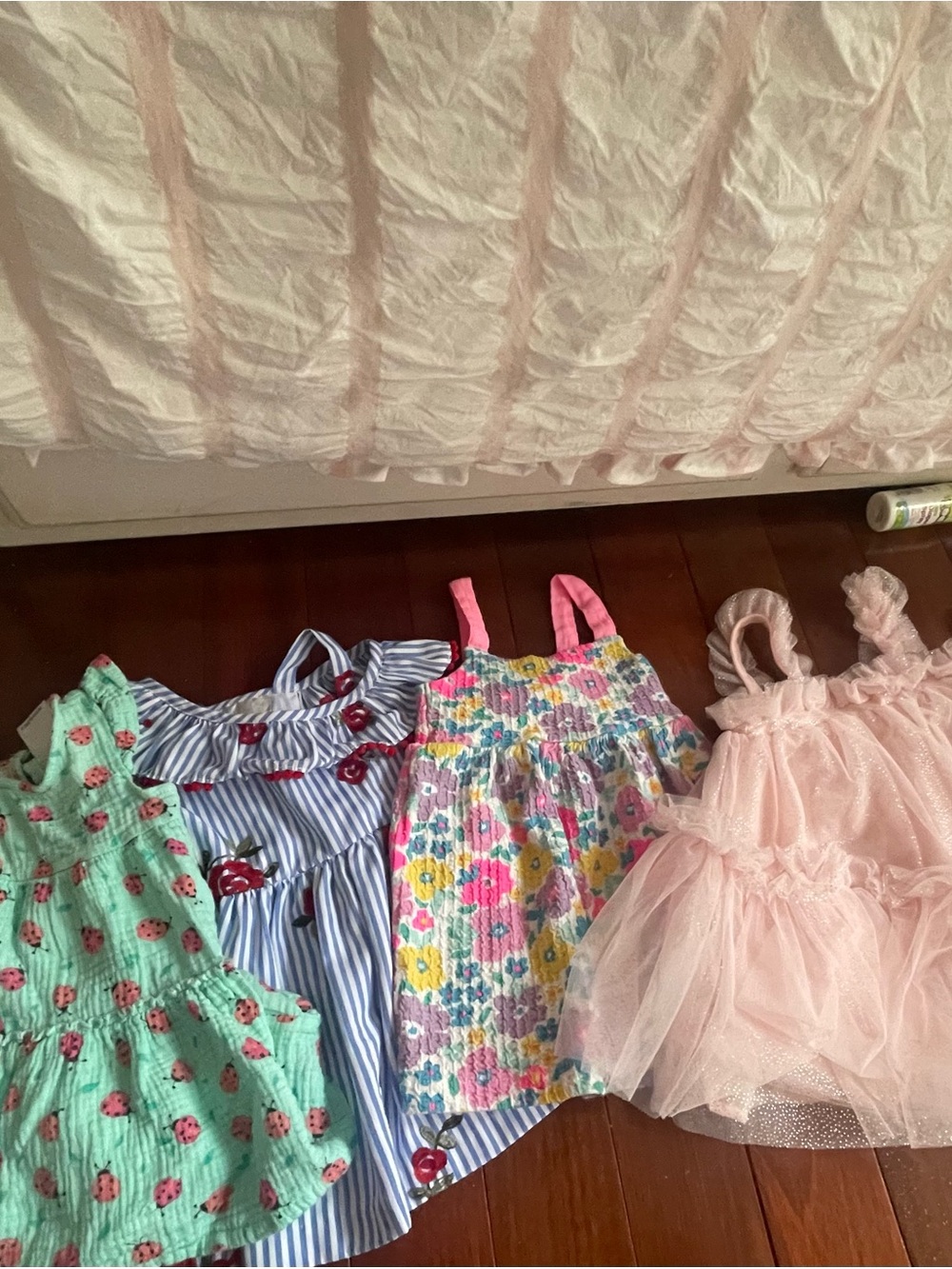 Girls Multi-Color Sleeveless Summer Dress Bundle (Pink, Mint, Blue, Floral)